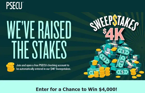 PSECU $4k Sweepstakes: Win Cash For Free