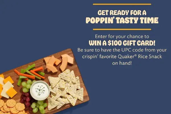 Quaker Oats Snacks Boards $100 Gift Card Giveaway (490 Winners)