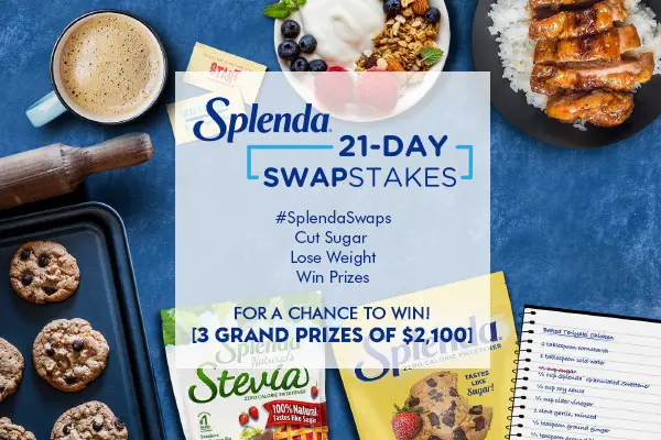 Splenda 21-Day Swapstakes: Win $2,100 Cash, Apple Watch, Food Processor & Mixer (24 Winners)