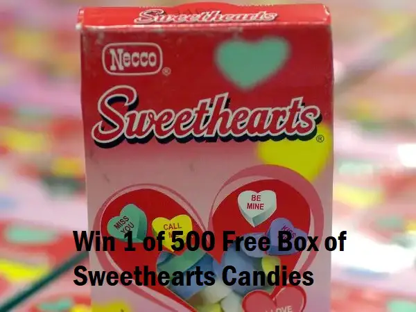 Win 1 of 500 a Free Box of Sweethearts Candies!