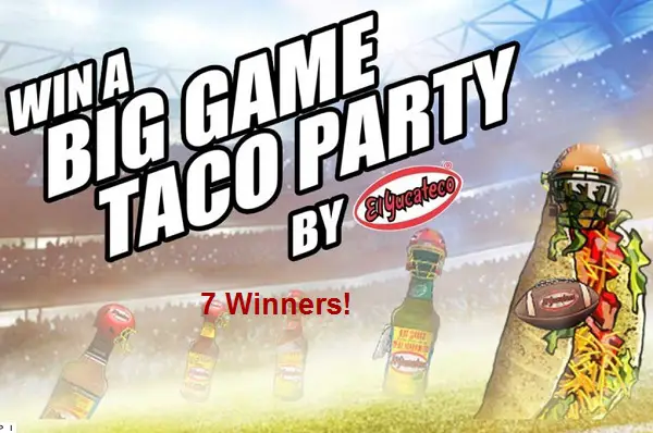 El Yucateco Big Game Taco Party Giveaway (7 Winners)