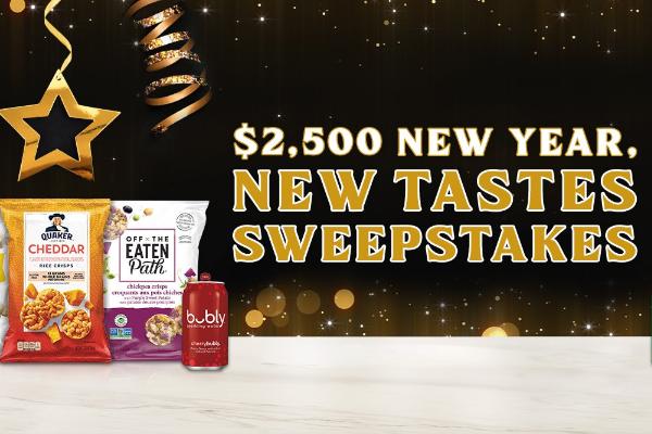Tasty Rewards – New Year, New Tastes Sweepstakes