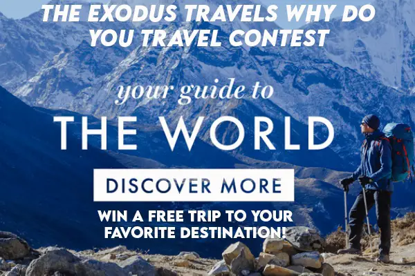Exodus Travels Contest: Win A Free Trip For 2