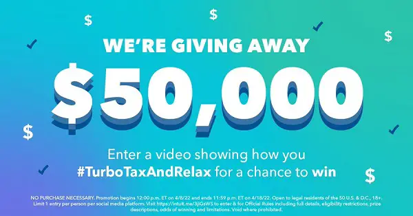 Intuit Turbotax $10,000 Cash Giveaway (20 Winners)