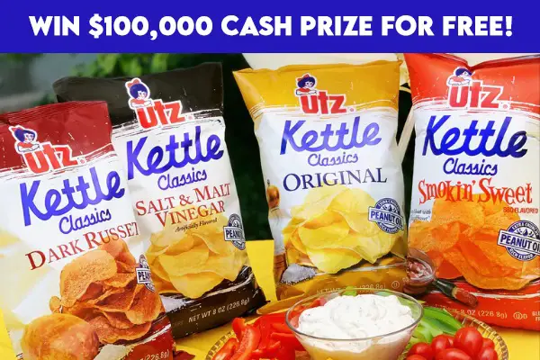 Utz Snacks Cash Sweepstakes: Win $100,000 Cash Prize