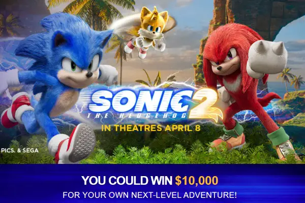 Valpak Sonic 2 Movie Sweepstakes: Win A $10,000 Cash Prize