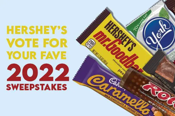 Hershey’s Vote for Your Fave 2022 Sweepstakes: Win Candy Box for a Year (15 Winners)