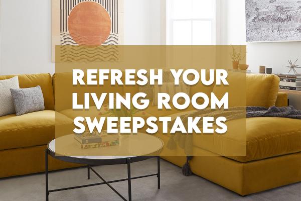 Refresh Your Living Room Sweepstakes: Win a $2500 Apt2B Gift Card