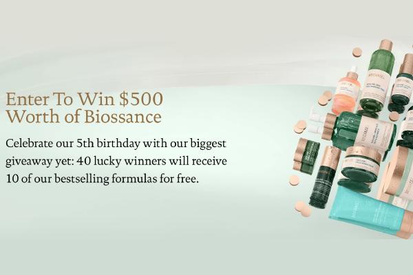 Biossance Sweepstakes: Win $500 Biossance (40 Winners)