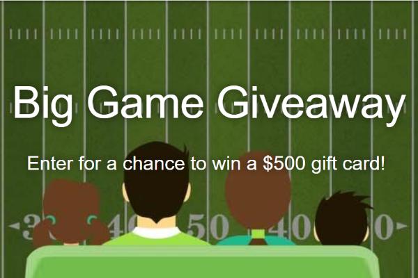 Big Game Sweepstakes: Win $500 Amazon Gift Card