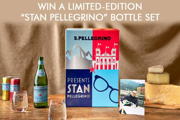 Stanley Tucci Stan Pellegrino Giveaway: Win Custom Bottle Set For Free (50 Winners)