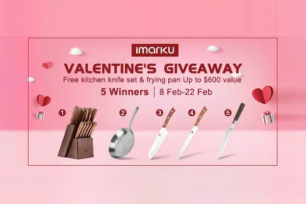 Win Kitchen Knife Set and Frying Pan from Imarku