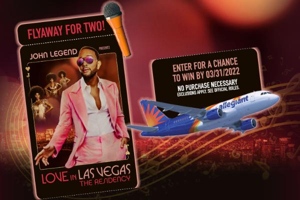 Allegiant Flyaway Sweepstakes: Win a Trip to John Legend’s Concert in Las Vegas