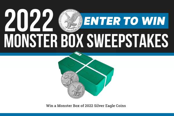 Win a Monster Box of 2022 Silver Eagle Coins