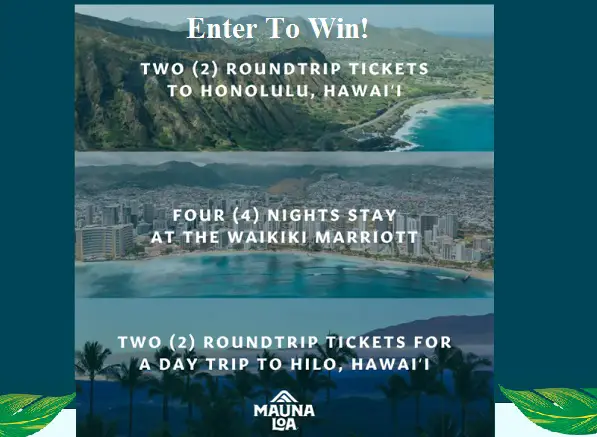 Mauna Loa Hawaii Trip Giveaway