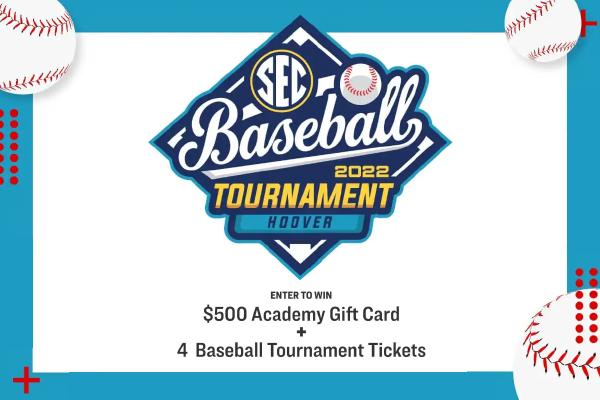 Academy Sec Sweepstakes: Win Free Tickets To Men’s Baseball Tournament