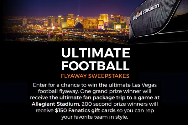 Allegiant Air Vegas Fan Flyaway Sweepstakes: Win A Trip & Free Gift Codes