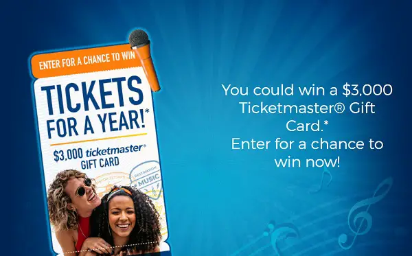 Allegiant Tickets for a Year Sweepstakes: Win A $3,000 Ticketmaster Gift Card