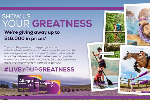 Allegra Live Your Greatness Sweepstakes