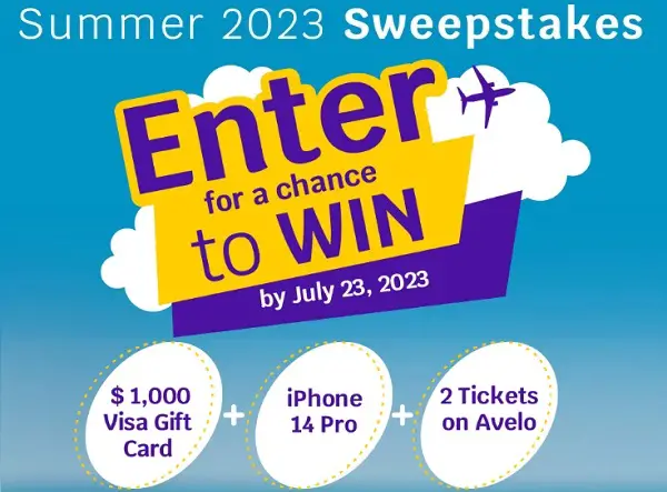 Avelo Air Summer Sweepstakes: Win A Free iPhone & Travel Tickets (6 Winners)
