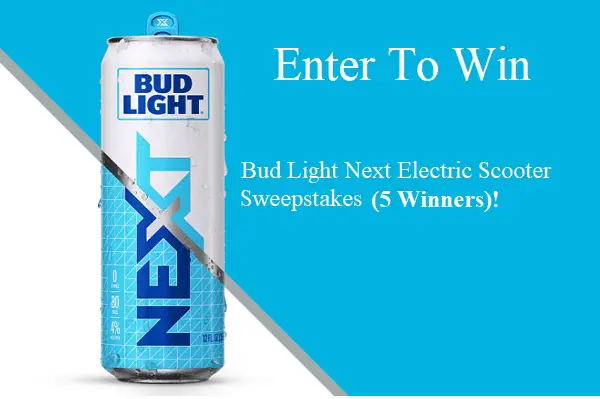 Bud Light Next Electric Scooter Sweepstakes (5 Winners)