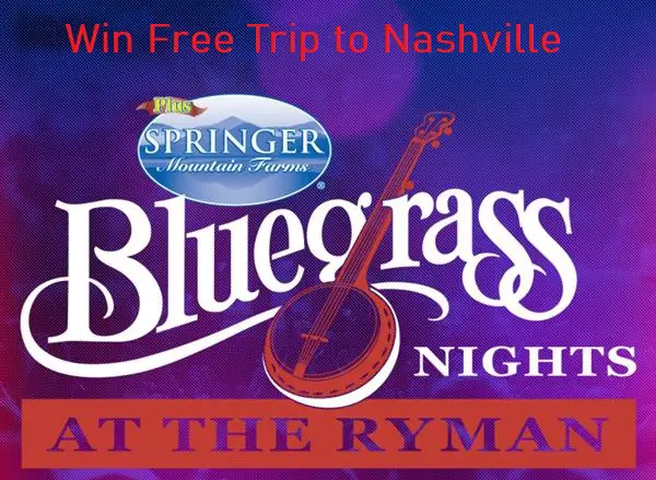 Visit Music City Bluegrass Nights Concert Tour Sweepstakes