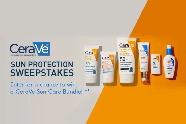 CeraVe Sun Protection Sweepstakes: Win Free Sunscreen Products (3 Prizes)