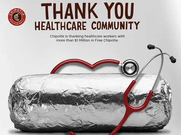 Chipotle Healthcare Heroes Sweepstakes: Win Free Chipotle (100000 Winners)