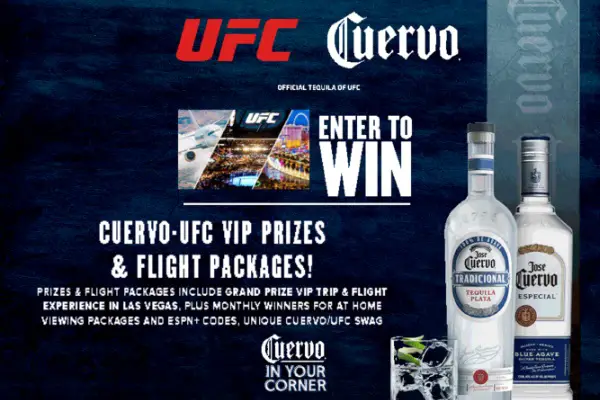 Cuervo UFC Sweepstakes 2022: Win A Trip To UFC Fight & Up To 300 Monthly Prizes