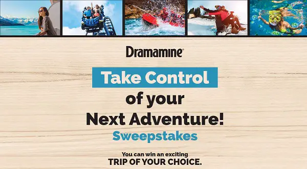 Dramamine Adventure Sweepstakes: Win Free Trips (4 Winners)