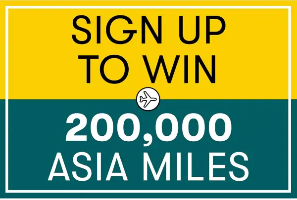 Cathay Pacific 200,000 Asia Miles Sweepstakes (4 Winners)