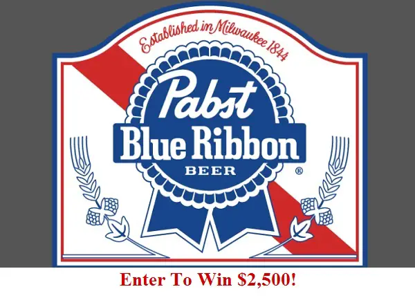 Pabst Blue Ribbon Celebration Sweepstakes: Win $2,500 Free Cash Gift Card