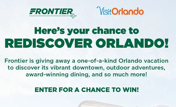 Frontier Airlines Free Orlando Trip Giveaway