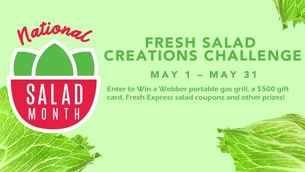 Fresh Express Salad Month Giveaway: Win $500 Free Gift Card & A Month’s Free Salad