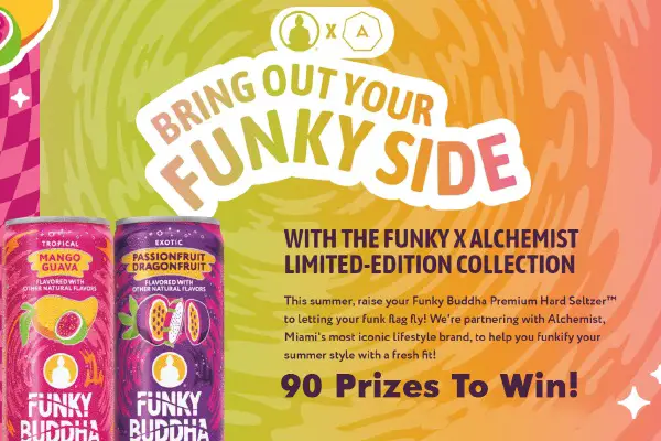Funky Buddha Seltzer Summer 2022 Instant Win Game Sweepstakes (90 Winners)