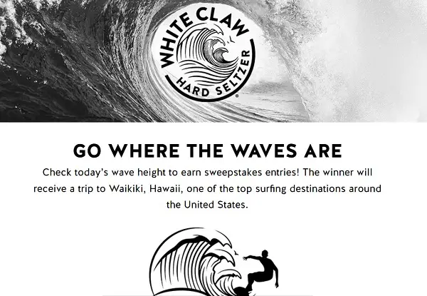 White Claw Hawaii Trip Giveaway
