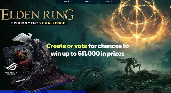 Intel Gaming Elden Ring Sweepstakes: Win ASUS ROG Strix Scar Gaming Intel CPU & Free Gift Cards