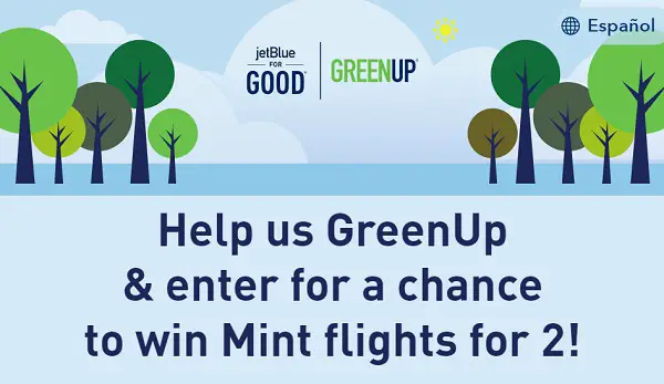 JetBlue GreenUp Sweepstakes: Win A Free Vacation Package