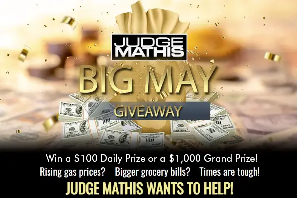 Judge Mathis TV Show Free Cash Gift Card Giveaway (21 Prizes)