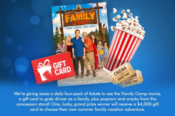 K-LOVE Family Camp Movie Sweepstakes: Win A Family Vacation & Movie Tickets