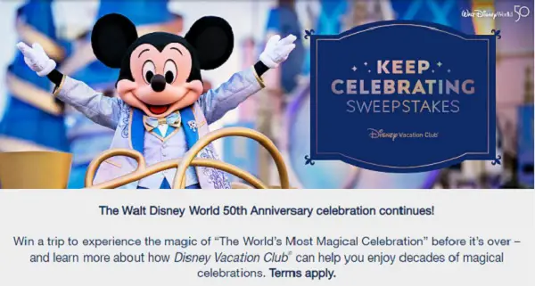 Keep Celebrating Sweepstakes: Win Free Disney Vacation