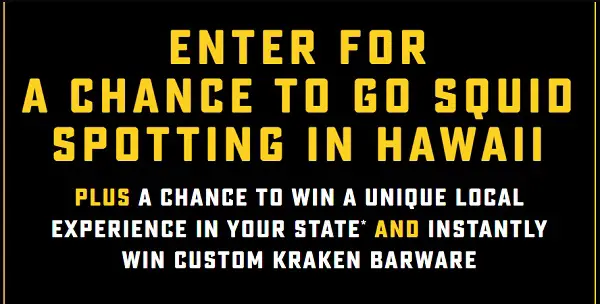 Kraken Attacks Sweepstakes: Instant Win Free Trips & Barware (180+ Winners)