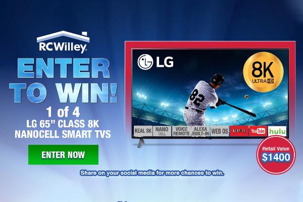 RC Willey LG Television Giveaway (4 Winners)