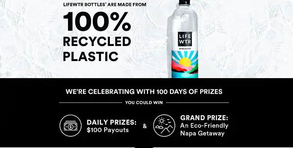 Lifewtr 100 Days Instant Win Game: Win A Trip To Napa Valley