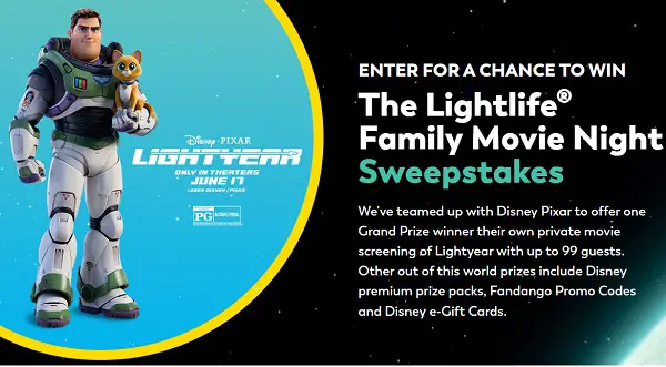 Lightlife Movie Night Sweepstakes: Win Free Movie Tickets, Disney Gift Cards & More