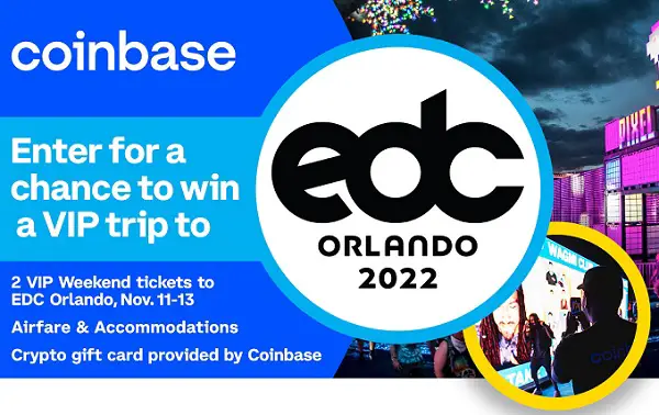 Coinbase EDC Music Festival Giveaway: Win Tickets to VIP Festival Rock Flight! (3 Winners)