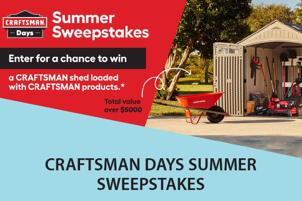 Lowe’s Summer Sweepstakes: Win Free Craftsman Days Tools (5 Winners)