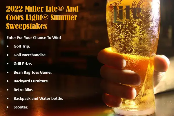 Miller Lite Summer Sweepstakes: Win Free Golf Trips, Grills, Bike & More