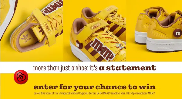 M&M Adidas Sweepstakes: Win Free Sneakers & Candy (5 Winners)