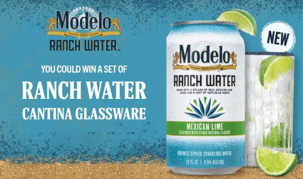 Modelo Ranch Water Sweepstakes: Win Free Sets of Glassware (49 Winners)